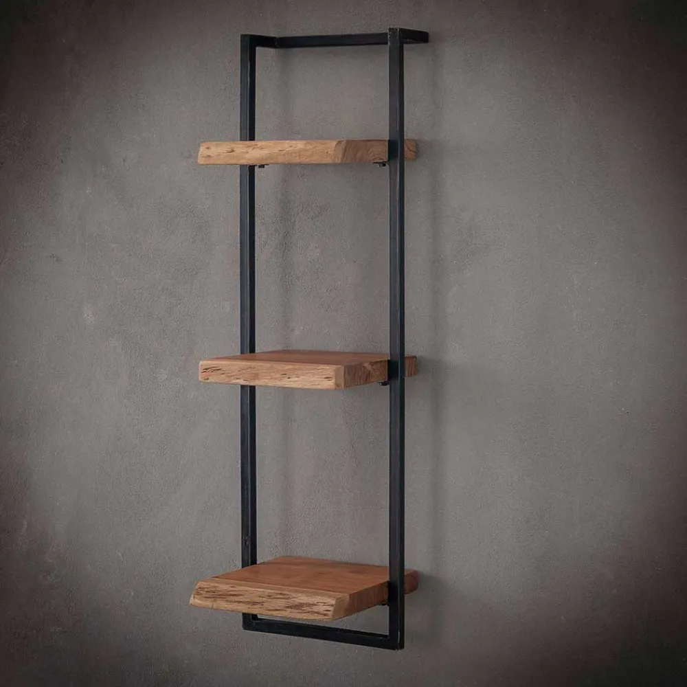 Wohnen Regale<30x100x25 Industry Wandregal mit drei Böden - Ambo