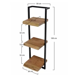 Wohnen Regale<30x100x25 Industry Wandregal mit drei Böden - Ambo