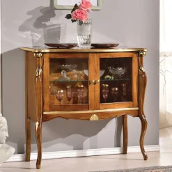 Wohnen Vitrinen<108x100x40 Italienische Vitrine 2-türig - Carlenna I