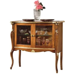 Wohnen Vitrinen<108x100x40 Italienische Vitrine 2-türig - Carlenna I