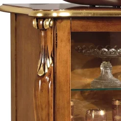 Wohnen Vitrinen<108x100x40 Italienische Vitrine 2-türig - Carlenna I
