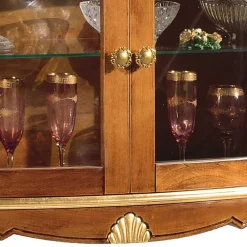 Wohnen Vitrinen<108x100x40 Italienische Vitrine 2-türig - Carlenna I