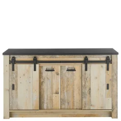 Wohnen Sideboards<161x93x64 Küche Anrichte in Holz verwittert - Garisa