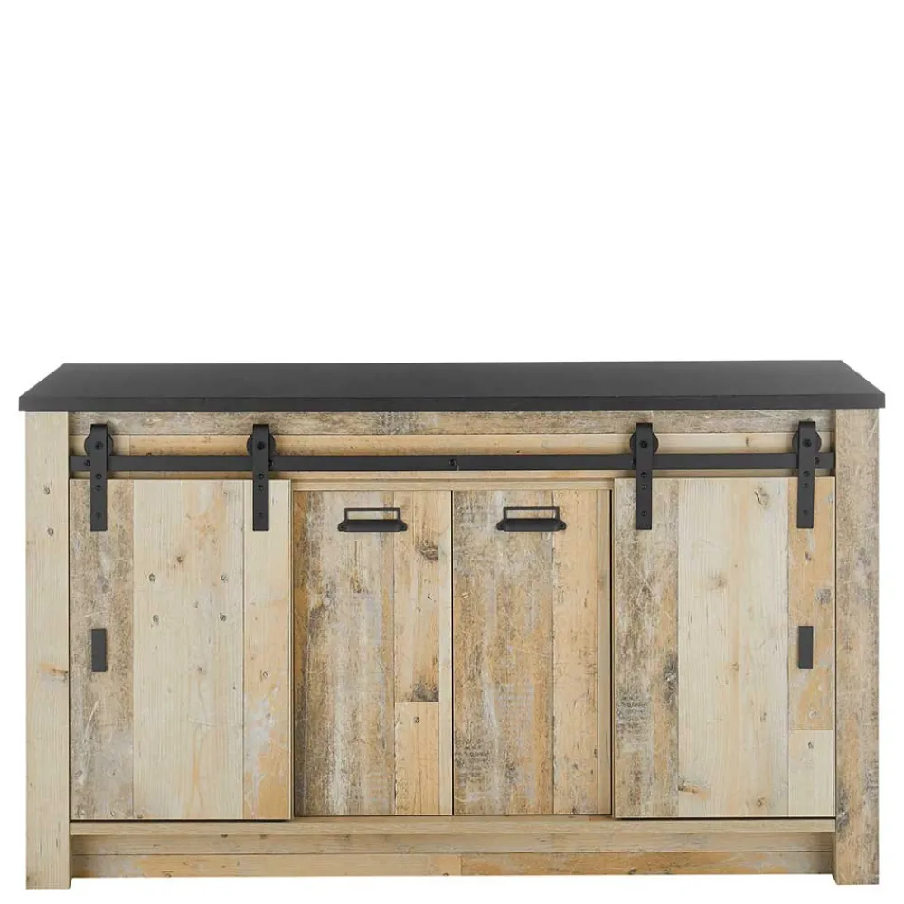 Wohnen Sideboards<161x93x64 Küche Anrichte in Holz verwittert - Garisa