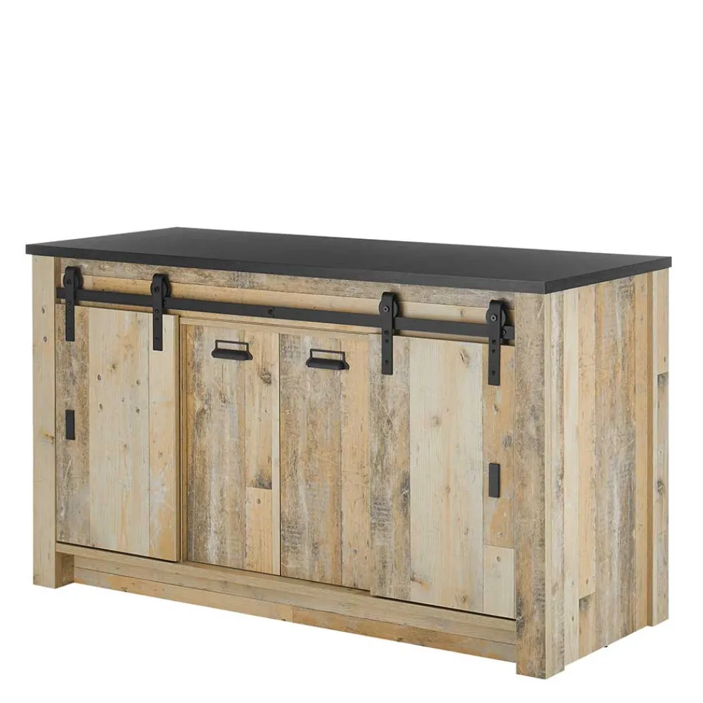 Wohnen Sideboards<161x93x64 Küche Anrichte in Holz verwittert - Garisa