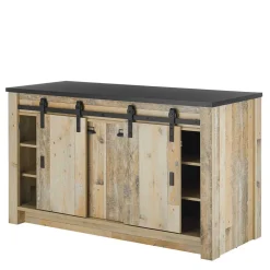 Wohnen Sideboards<161x93x64 Küche Anrichte in Holz verwittert - Garisa