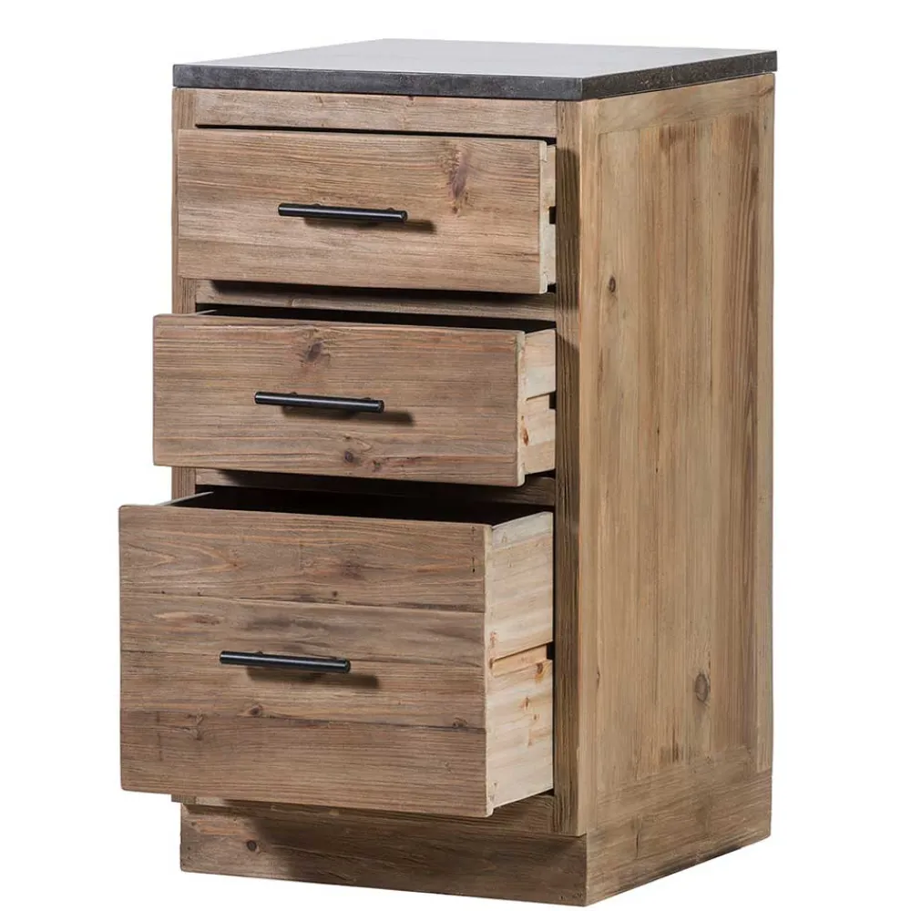 Wohnen Kommoden<50x90x59 Küche Unterschrank mit drei Schubladen - Macsena