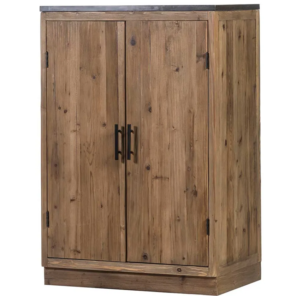 Wohnen Schränke<81x120x59 Küchenschrank mit Steinplatte - Macsena