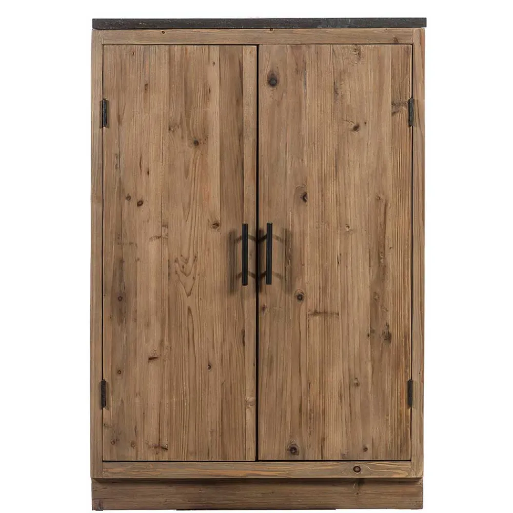 Wohnen Schränke<81x120x59 Küchenschrank mit Steinplatte - Macsena