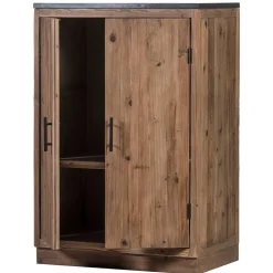 Wohnen Schränke<81x120x59 Küchenschrank mit Steinplatte - Macsena