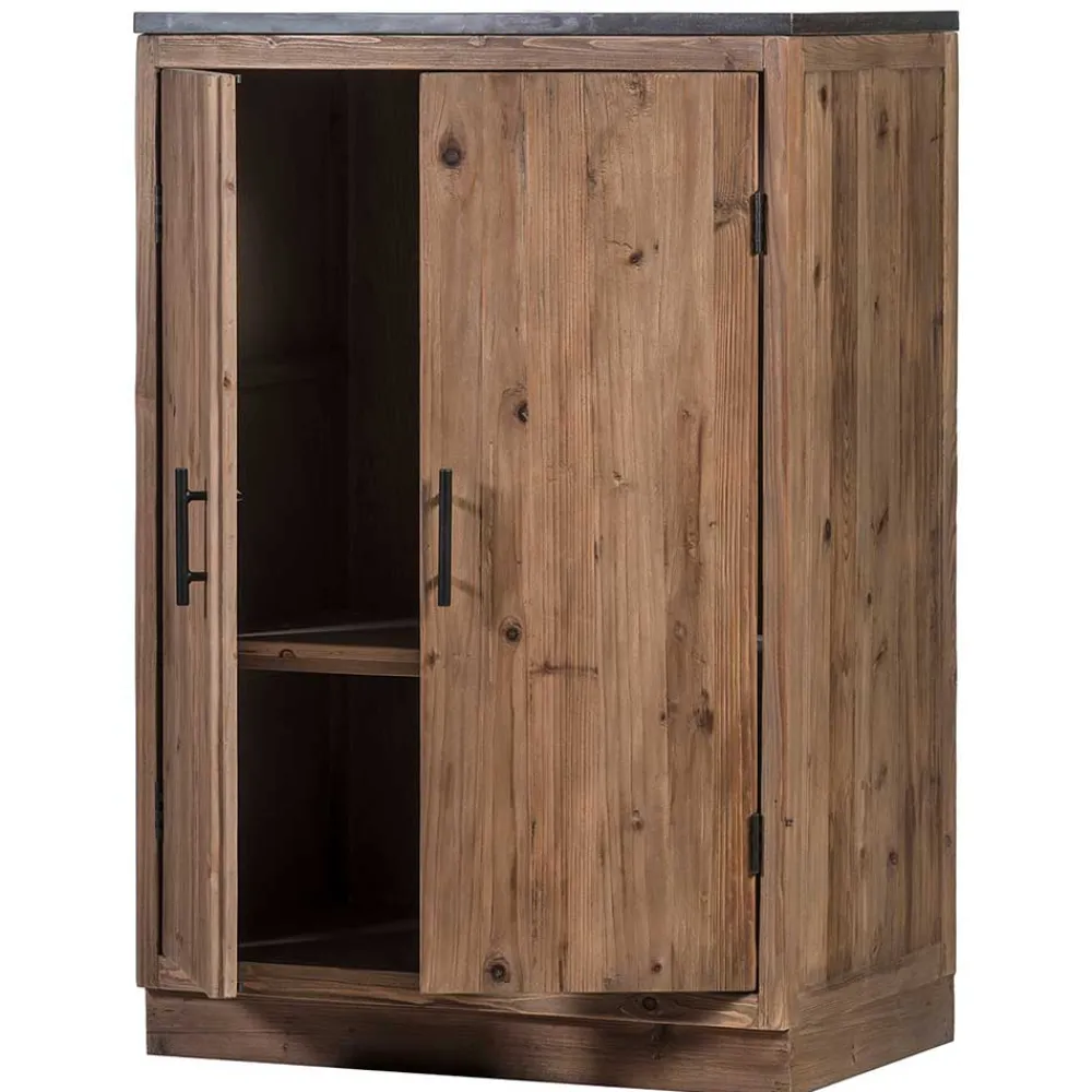 Wohnen Schränke<81x120x59 Küchenschrank mit Steinplatte - Macsena