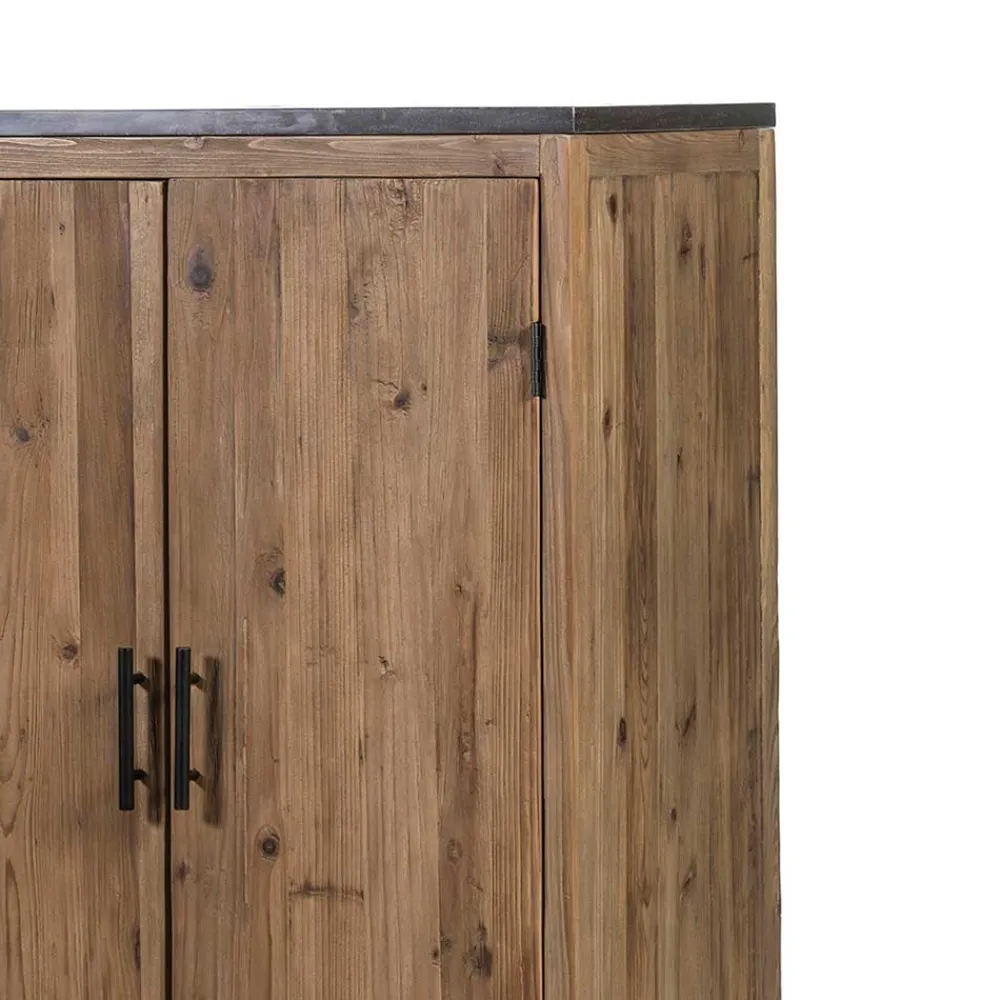 Wohnen Schränke<81x120x59 Küchenschrank mit Steinplatte - Macsena