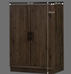 Wohnen Schränke<81x120x59 Küchenschrank mit Steinplatte - Macsena