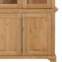 Wohnen Vitrinen<94x210x39 Kiefernholz Vitrine - Landhaus modern - Noellisa