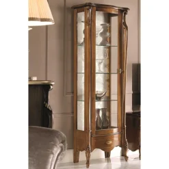 Wohnen Vitrinen|Schränke<61x183x39 Klassische Vitrine im Italienischen Stil - Carlenna