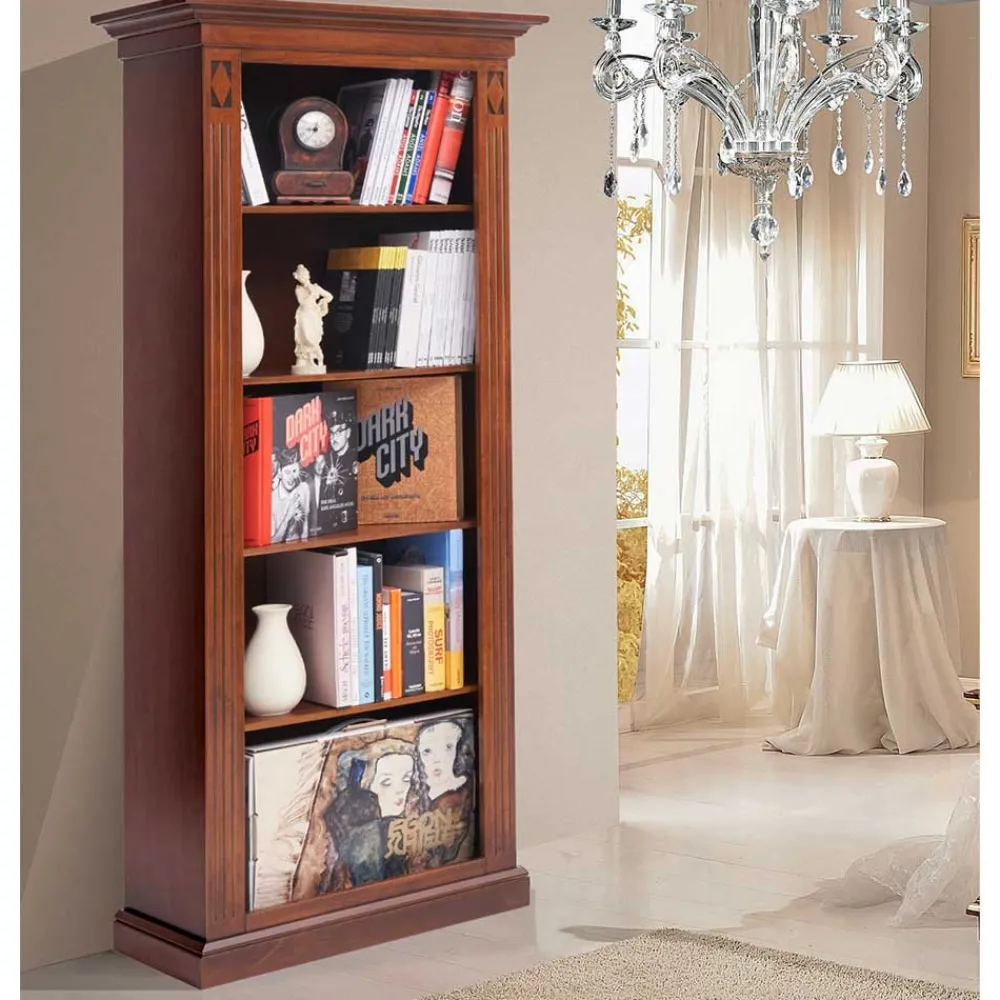 Wohnen Vitrinen<74x184x42 Klassisches Regal mit 5 Fächern - Sienna