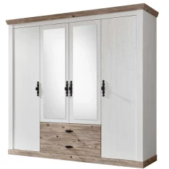 Wohnen Kleiderschränke|Schränke<215x201x60 Kleiderschrank Country Style - Nedita
