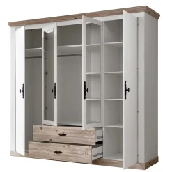 Wohnen Kleiderschränke|Schränke<215x201x60 Kleiderschrank Country Style - Nedita