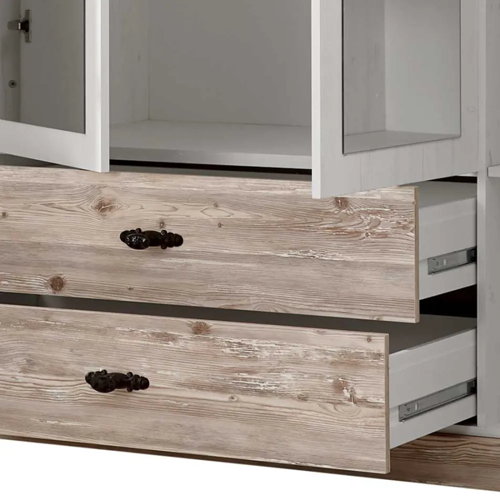 Wohnen Kleiderschränke|Schränke<215x201x60 Kleiderschrank Country Style - Nedita