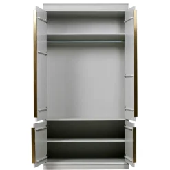 Wohnen Kleiderschränke|Schränke<110x215x62 Kleiderschrank in Hellgrau - Emra