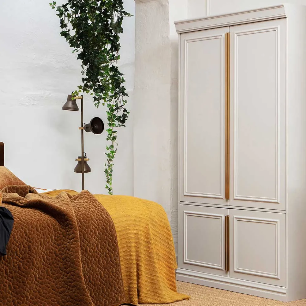 Wohnen Kleiderschränke|Schränke<110x215x62 Kleiderschrank in Hellgrau - Emra