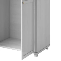 Wohnen Kleiderschränke<108x216x62 Kleiderschrank in Weiß & Holzoptik verwittert - Tyrcio