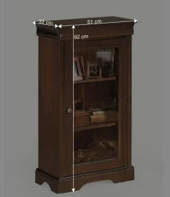 Wohnen Vitrinen<51x92x32 Kleine Vitrine mit einer Glastür - Lemerzi