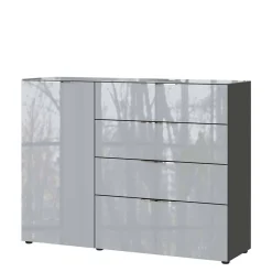 Wohnen Sideboards<134x102x42 Kombi Kommode mit Glas Front - Ruudy