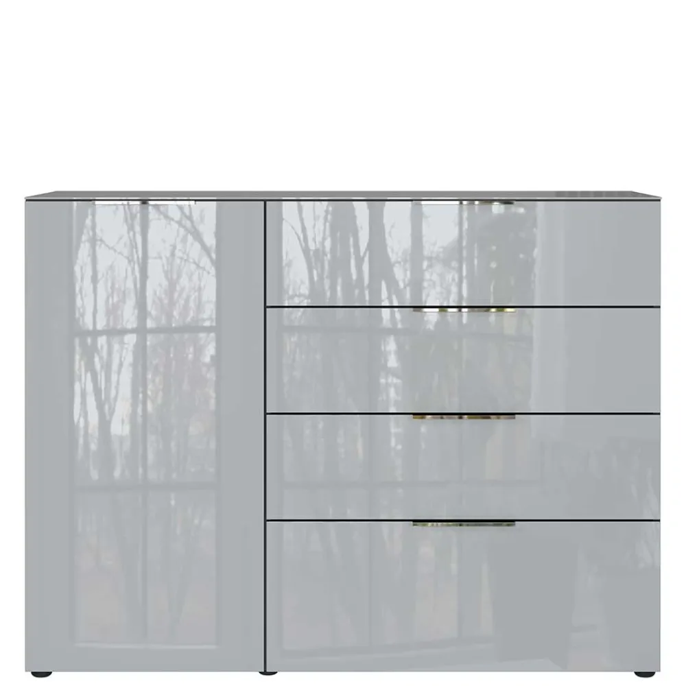 Wohnen Sideboards<134x102x42 Kombi Kommode mit Glas Front - Ruudy