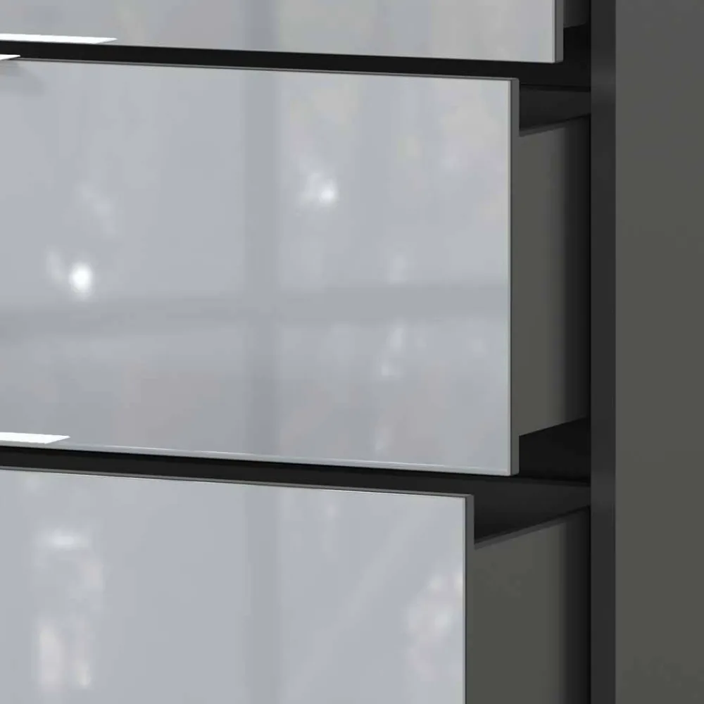 Wohnen Sideboards<134x102x42 Kombi Kommode mit Glas Front - Ruudy