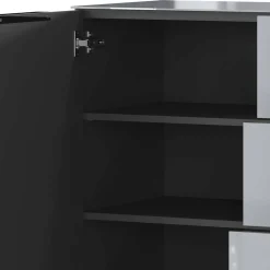 Wohnen Sideboards<134x102x42 Kombi Kommode mit Glas Front - Ruudy