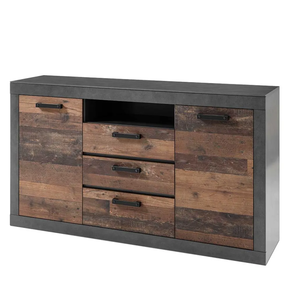 Wohnen Sideboards<153x87x43 Kombi Sideboard mit Sockel - Timuras