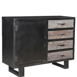 Wohnen Sideboards<120x90x40 Kombi-Kommode im Factory Style - Vebugran