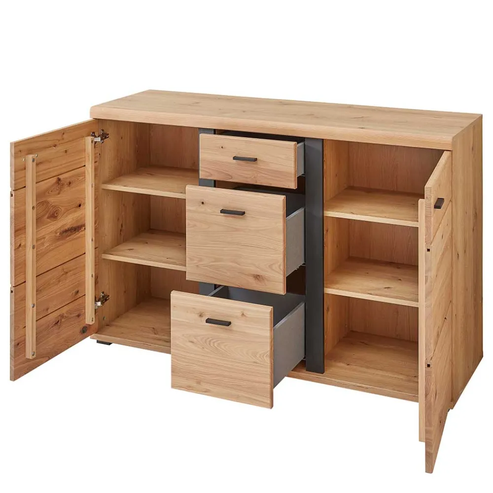 Wohnen Sideboards<134x86x42 Kombi-Kommode teilmassiv - Latenda