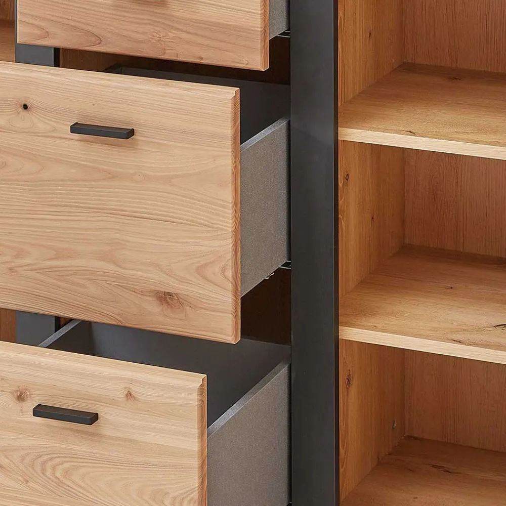 Wohnen Sideboards<134x86x42 Kombi-Kommode teilmassiv - Latenda