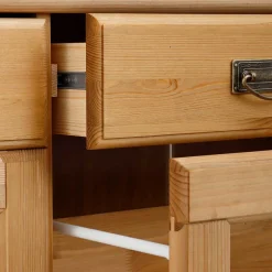 Wohnen Sideboards<145x84x40 Kommode aus Holz mit Glas - Arendu