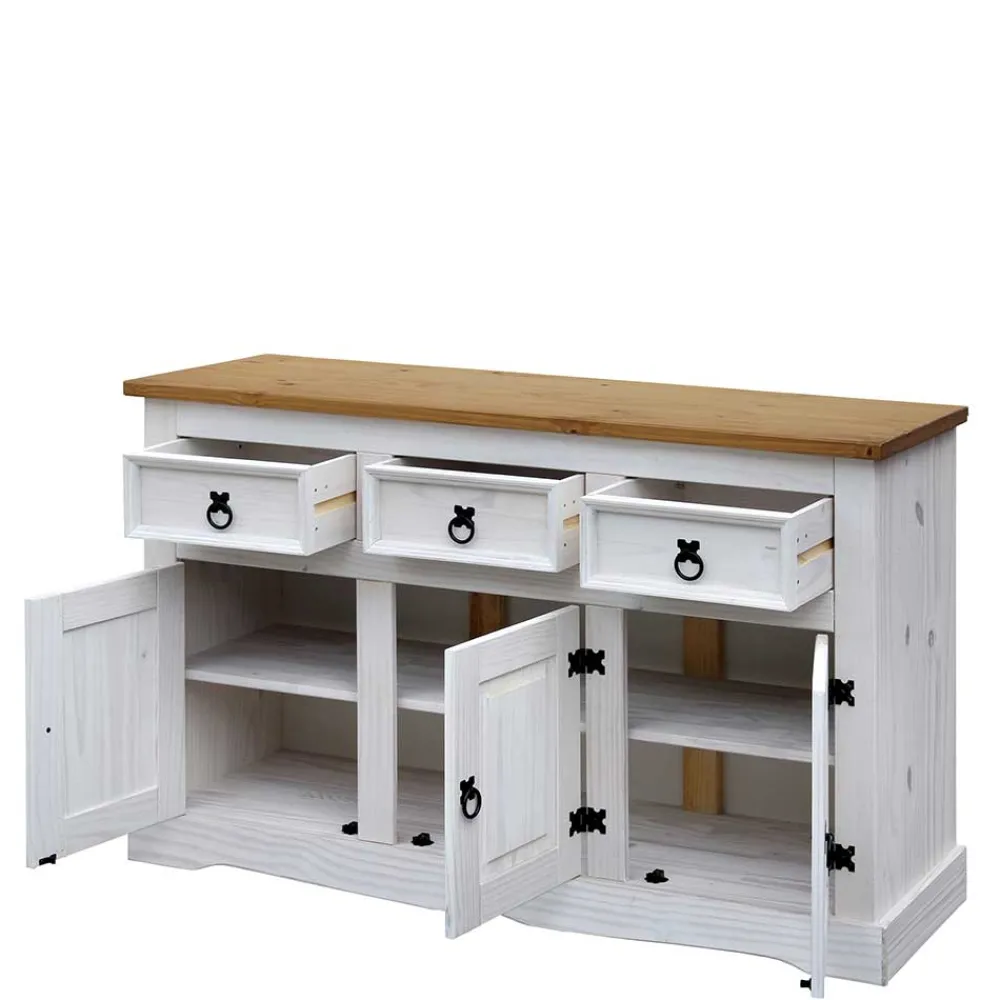 Wohnen Sideboards<130x80x45 Kommode im mexikanischen Stil - Lorena