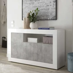 Wohnen Sideboards<138x86x43 Kommode in Dekor Beton - Niris