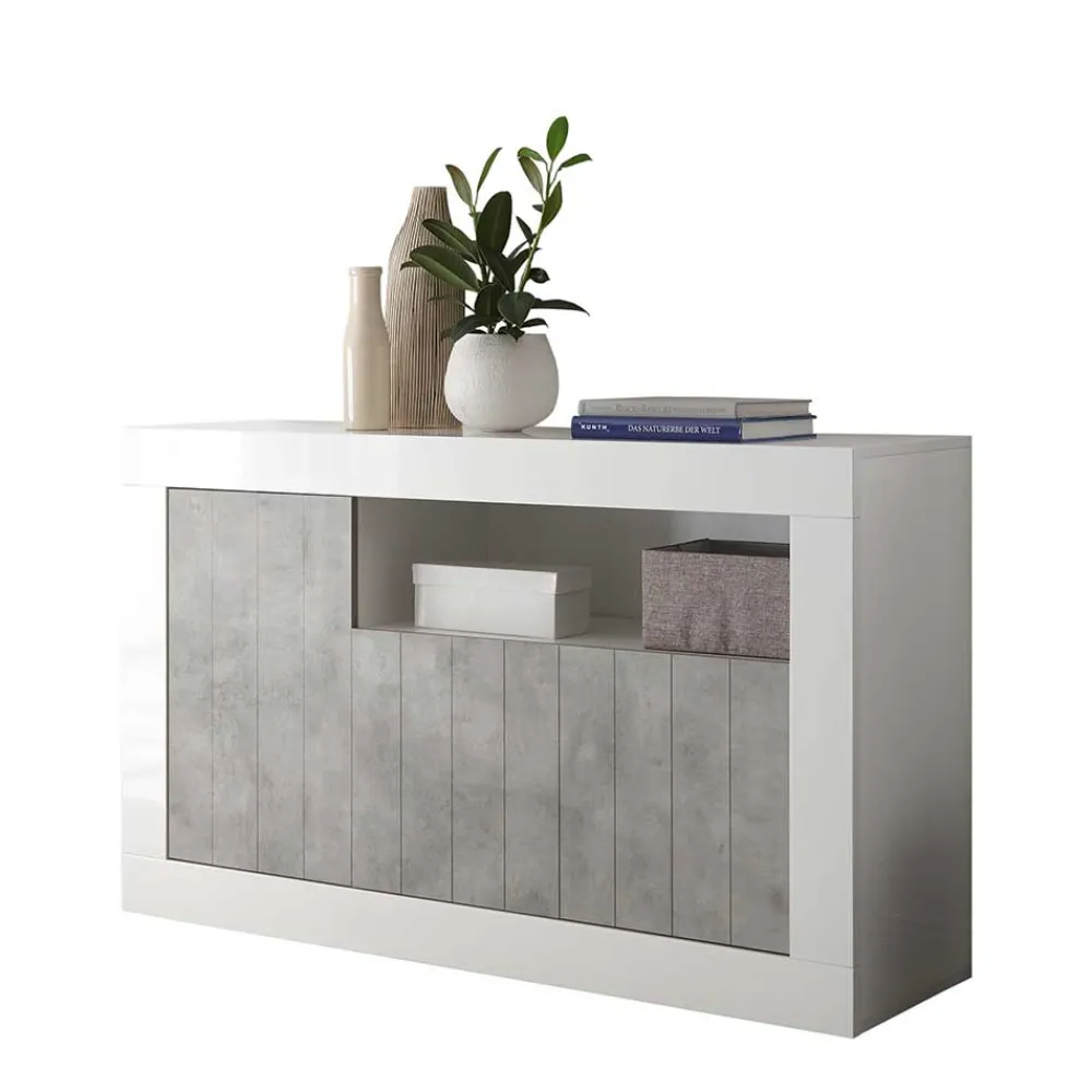Wohnen Sideboards<138x86x43 Kommode in Dekor Beton - Niris
