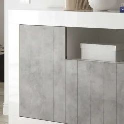 Wohnen Sideboards<138x86x43 Kommode in Dekor Beton - Niris