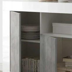 Wohnen Sideboards<138x86x43 Kommode in Dekor Beton - Niris