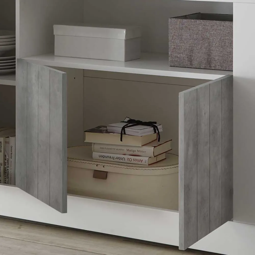 Wohnen Sideboards<138x86x43 Kommode in Dekor Beton - Niris