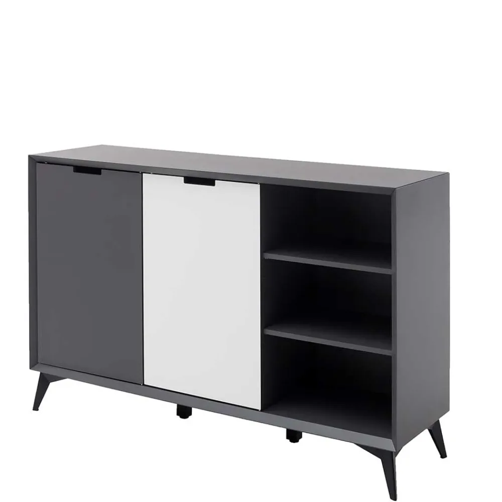 Wohnen Sideboards<137x92x40 Kommode in Grau & Weiß - Vadids