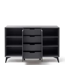 Wohnen Sideboards<137x92x40 Kommode in Grau & Weiß - Vadids