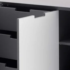Wohnen Sideboards<137x92x40 Kommode in Grau & Weiß - Vadids