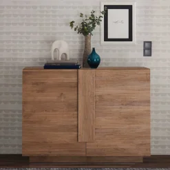 Wohnen Sideboards<121x90x44 Kommode in Holzoptik mit Doppeltür - Basento