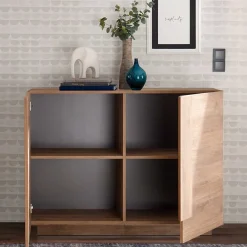 Wohnen Sideboards<121x90x44 Kommode in Holzoptik mit Doppeltür - Basento