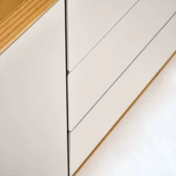 Wohnen Sideboards<150x78x42 Kommode in Lichtgrau & Esche - Tadahiro