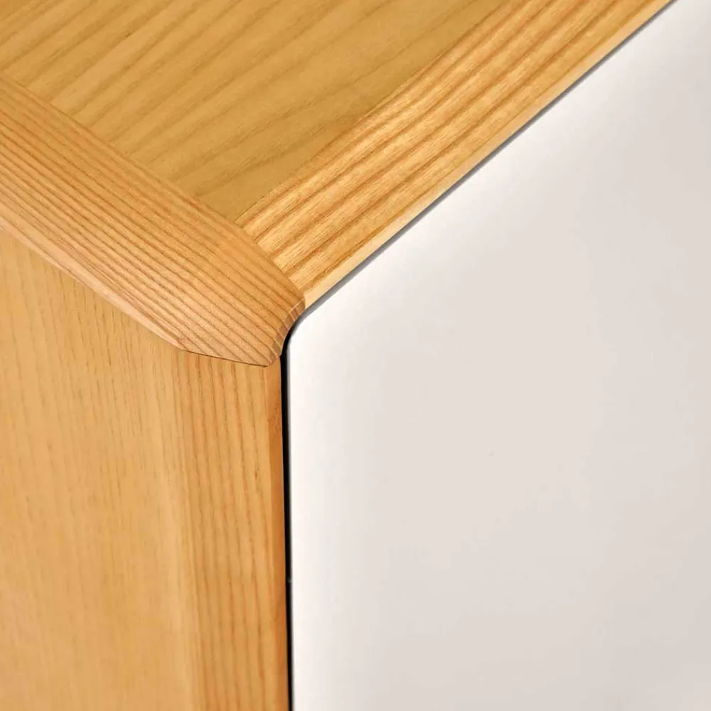 Wohnen Sideboards<150x78x42 Kommode in Lichtgrau & Esche - Tadahiro