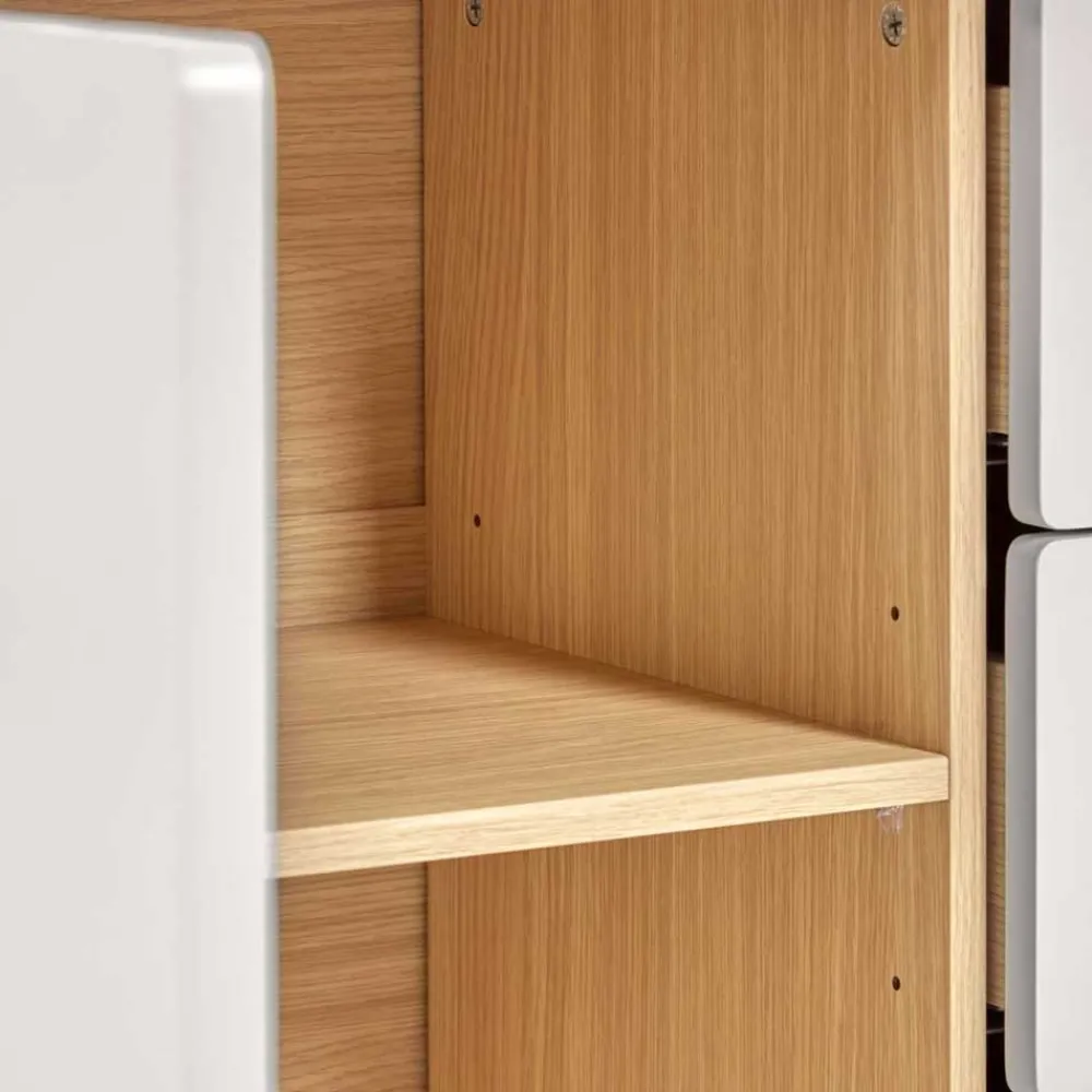 Wohnen Sideboards<150x78x42 Kommode in Lichtgrau & Esche - Tadahiro
